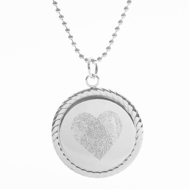 Antoinette | Collar Personalizado con 2 Huellas Digitale en Láser