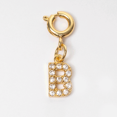 Letra con broche de acero inoxidable y zirconias