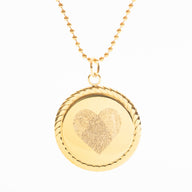 Antoinette | Collar Personalizado con 2 Huellas Digitale en Láser