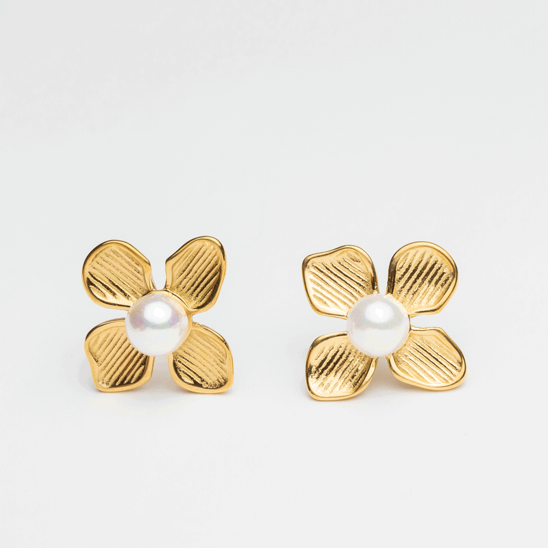 Golden Flower Earrings