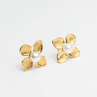 Golden Flower Earrings